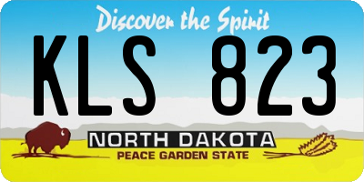 ND license plate KLS823