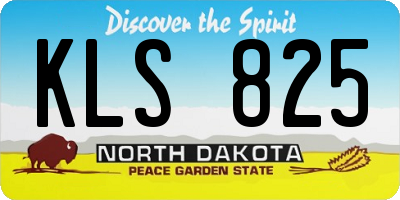 ND license plate KLS825