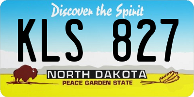 ND license plate KLS827