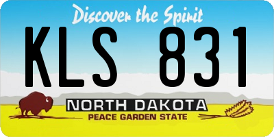 ND license plate KLS831
