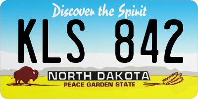 ND license plate KLS842