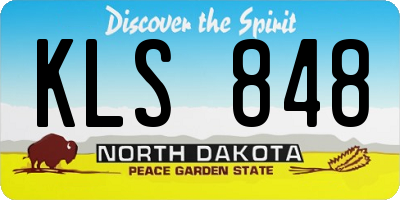 ND license plate KLS848