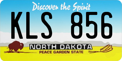 ND license plate KLS856