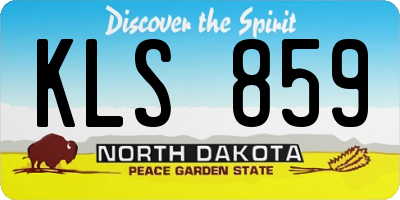 ND license plate KLS859