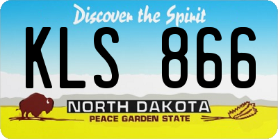 ND license plate KLS866