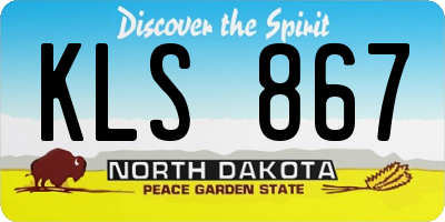 ND license plate KLS867