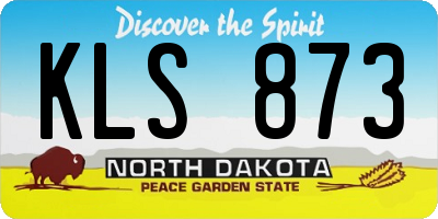 ND license plate KLS873