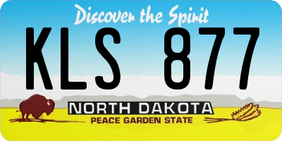 ND license plate KLS877