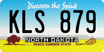 ND license plate KLS879