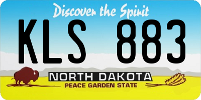 ND license plate KLS883