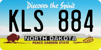 ND license plate KLS884