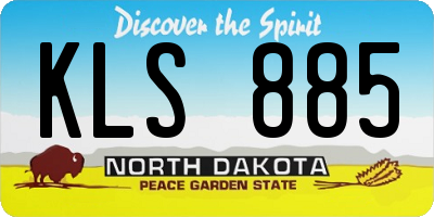 ND license plate KLS885