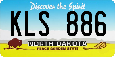 ND license plate KLS886