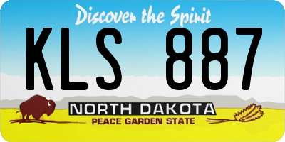 ND license plate KLS887