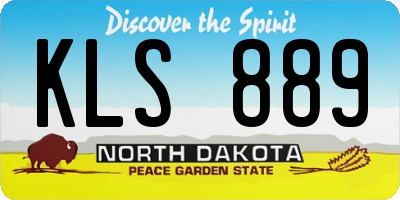ND license plate KLS889