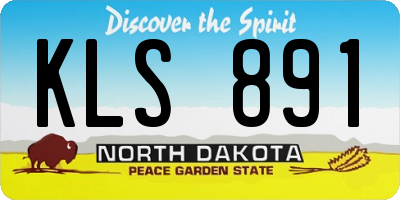 ND license plate KLS891