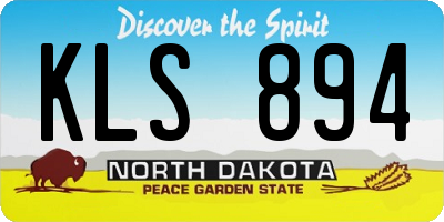 ND license plate KLS894