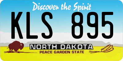ND license plate KLS895