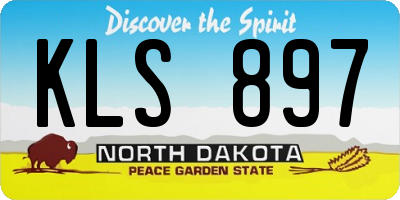 ND license plate KLS897