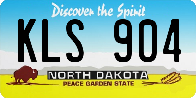 ND license plate KLS904