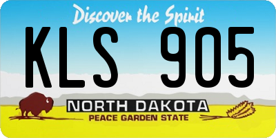 ND license plate KLS905