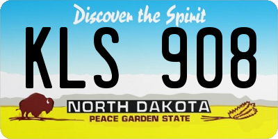 ND license plate KLS908