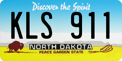ND license plate KLS911