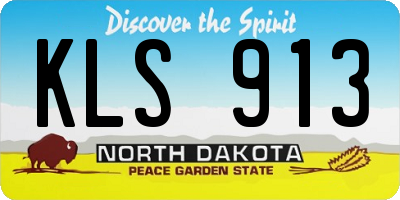 ND license plate KLS913