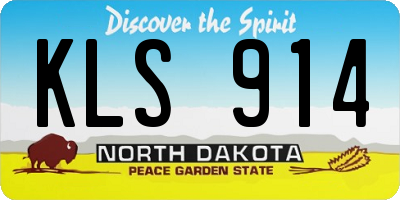 ND license plate KLS914