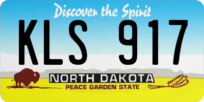 ND license plate KLS917