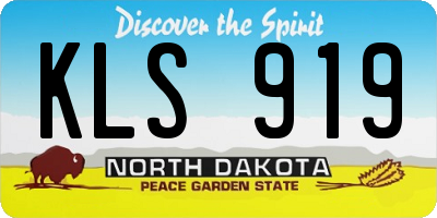 ND license plate KLS919