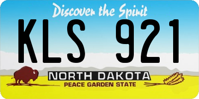 ND license plate KLS921