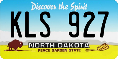 ND license plate KLS927