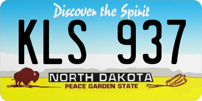 ND license plate KLS937