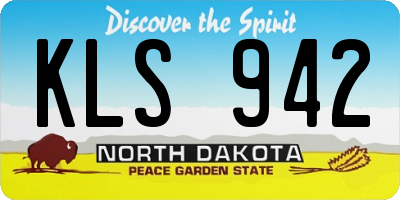 ND license plate KLS942