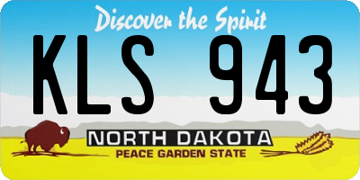 ND license plate KLS943