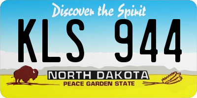 ND license plate KLS944