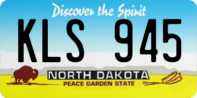 ND license plate KLS945