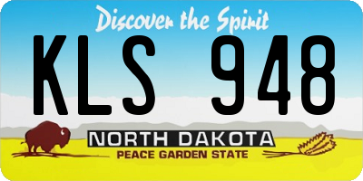 ND license plate KLS948