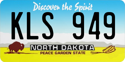 ND license plate KLS949