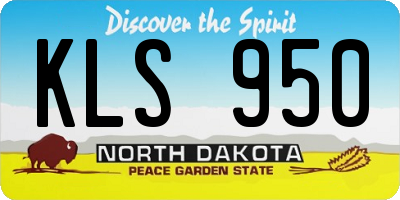 ND license plate KLS950