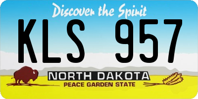 ND license plate KLS957