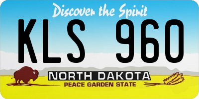 ND license plate KLS960
