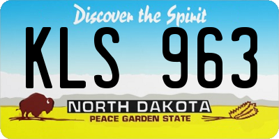 ND license plate KLS963