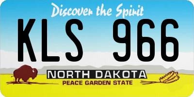 ND license plate KLS966