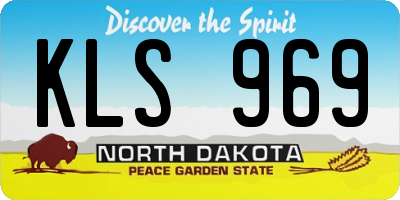 ND license plate KLS969