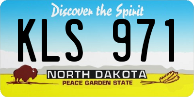ND license plate KLS971
