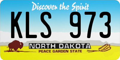 ND license plate KLS973