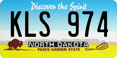 ND license plate KLS974