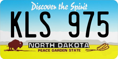 ND license plate KLS975